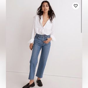 NWT Madewell The Perfect Vintage Wide Leg Crop Jean Knoxville Wash